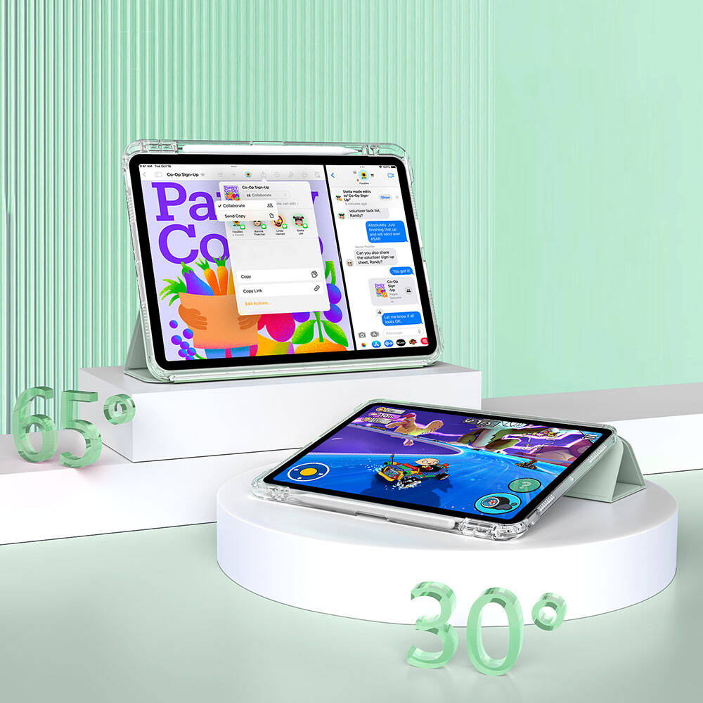 Apple iPad Air 11 2025 M3 Kılıf Magnetik Ayrılabilen Airbagli Zore Sliding Tablet Kılıfı