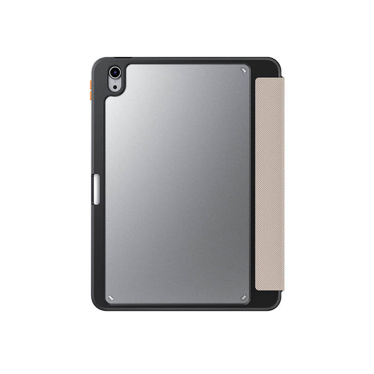 iPad Air 11 2025 M3 Kılıf SkinArma Kabartma Baskı Tasarımlı 360 Tam Koruma Arkası Şeffaf Standlı Gamma Kılıf