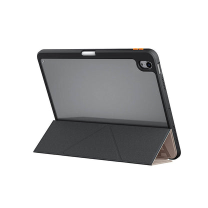 iPad Air 11 2025 M3 Kılıf SkinArma Kabartma Baskı Tasarımlı 360 Tam Koruma Arkası Şeffaf Standlı Gamma Kılıf