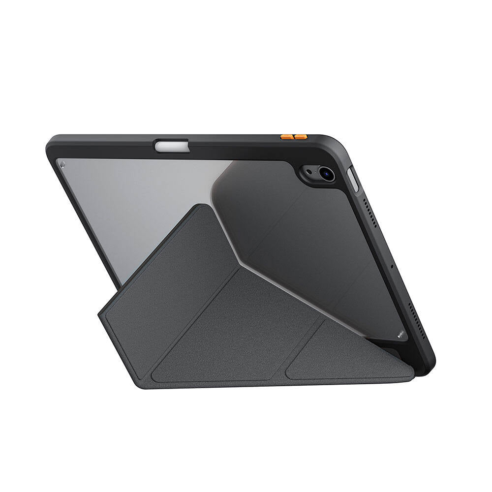 iPad Air 11 2025 M3 Kılıf SkinArma Kabartma Baskı Tasarımlı 360 Tam Koruma Arkası Şeffaf Standlı Gamma Kılıf