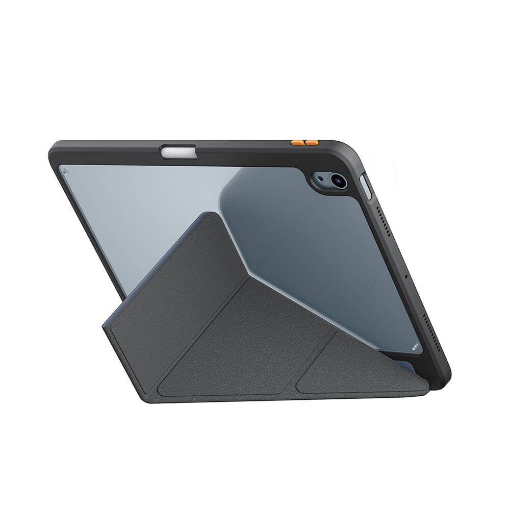 iPad Air 11 2025 M3 Kılıf SkinArma Kabartma Baskı Tasarımlı 360 Tam Koruma Arkası Şeffaf Standlı Gamma Kılıf