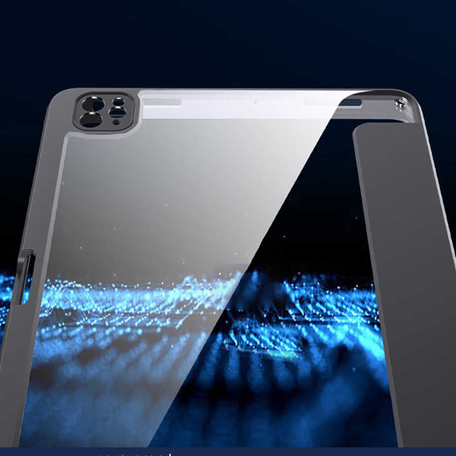 Apple iPad Air 11 2025 M3 Kılıf Zore Nort Arkası Şeffaf Standlı Kılıf