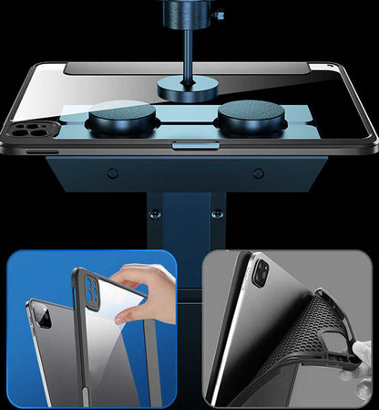 Apple iPad Air 11 2025 M3 Kılıf Zore Nort Arkası Şeffaf Standlı Kılıf