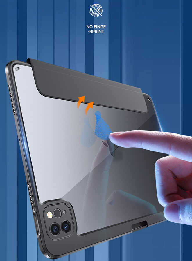 Apple iPad Air 11 2025 M3 Kılıf Zore Nort Arkası Şeffaf Standlı Kılıf