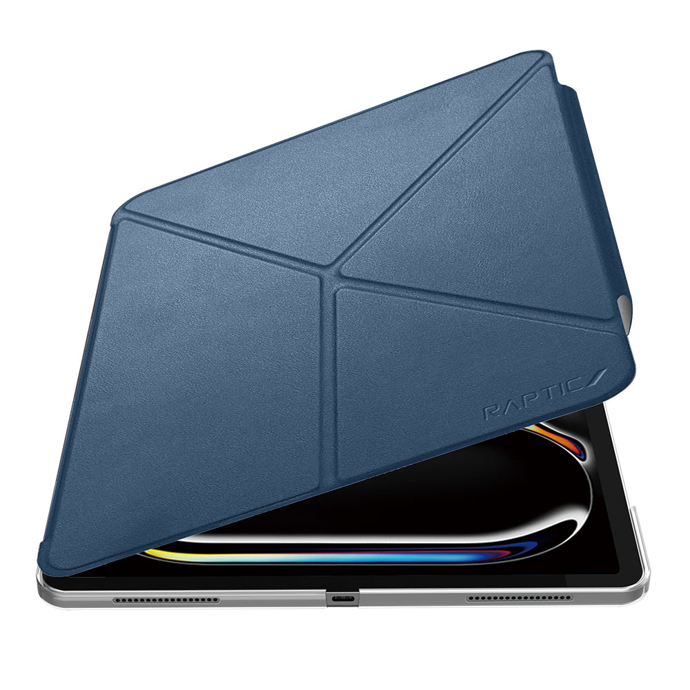 iPad Air 11 2025 M3 Raptic Clear Folio Airbagli Şeffaf Kapaklı Katlanabilir Standlı Kılıf