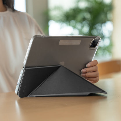 iPad Air 11 2025 M3 Raptic Clear Folio Airbagli Şeffaf Kapaklı Katlanabilir Standlı Kılıf