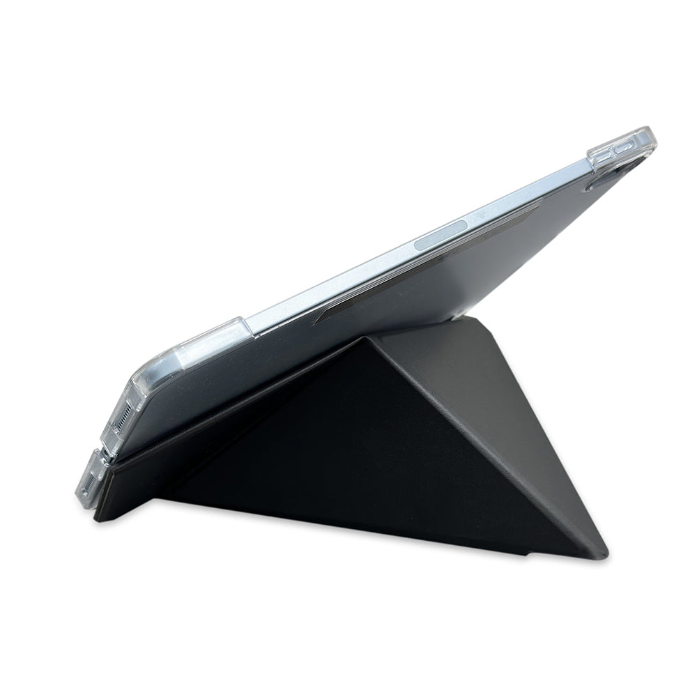 iPad Air 13 2025 M3 Raptic Clear Folio Airbagli Şeffaf Kapaklı Katlanabilir Standlı Kılıf
