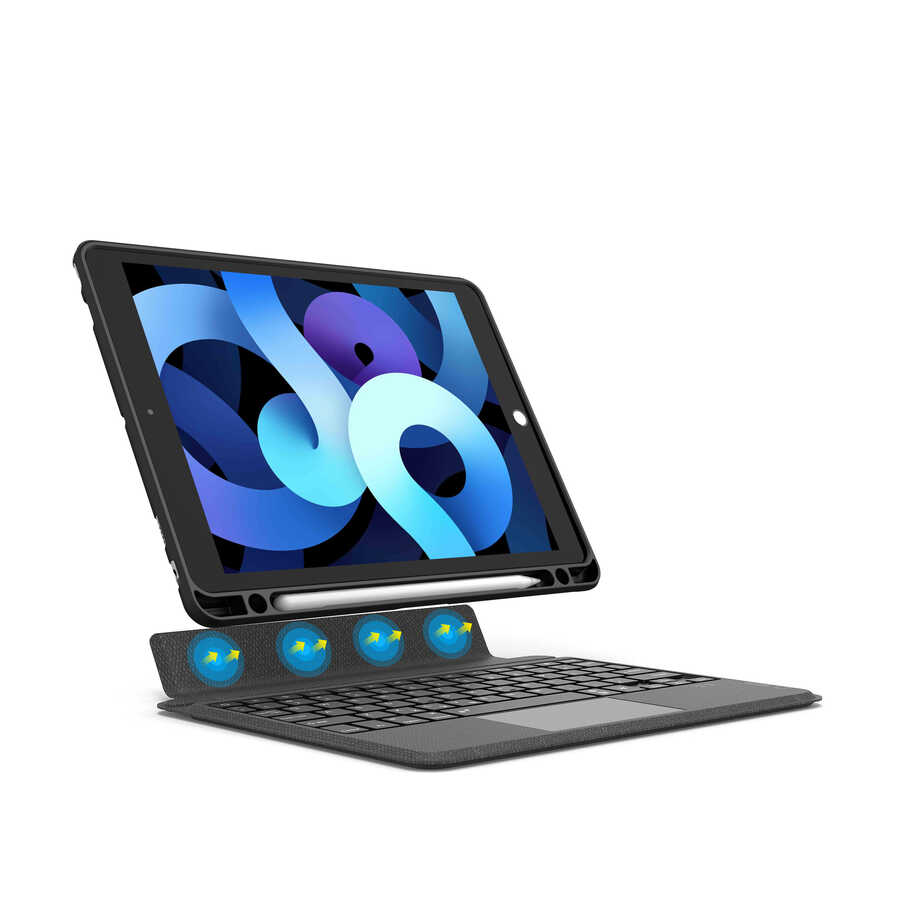 iPad Pro 10.5 (7.Nesil) Wiwu Mag Touch Klavyeli Standlı Kılıf