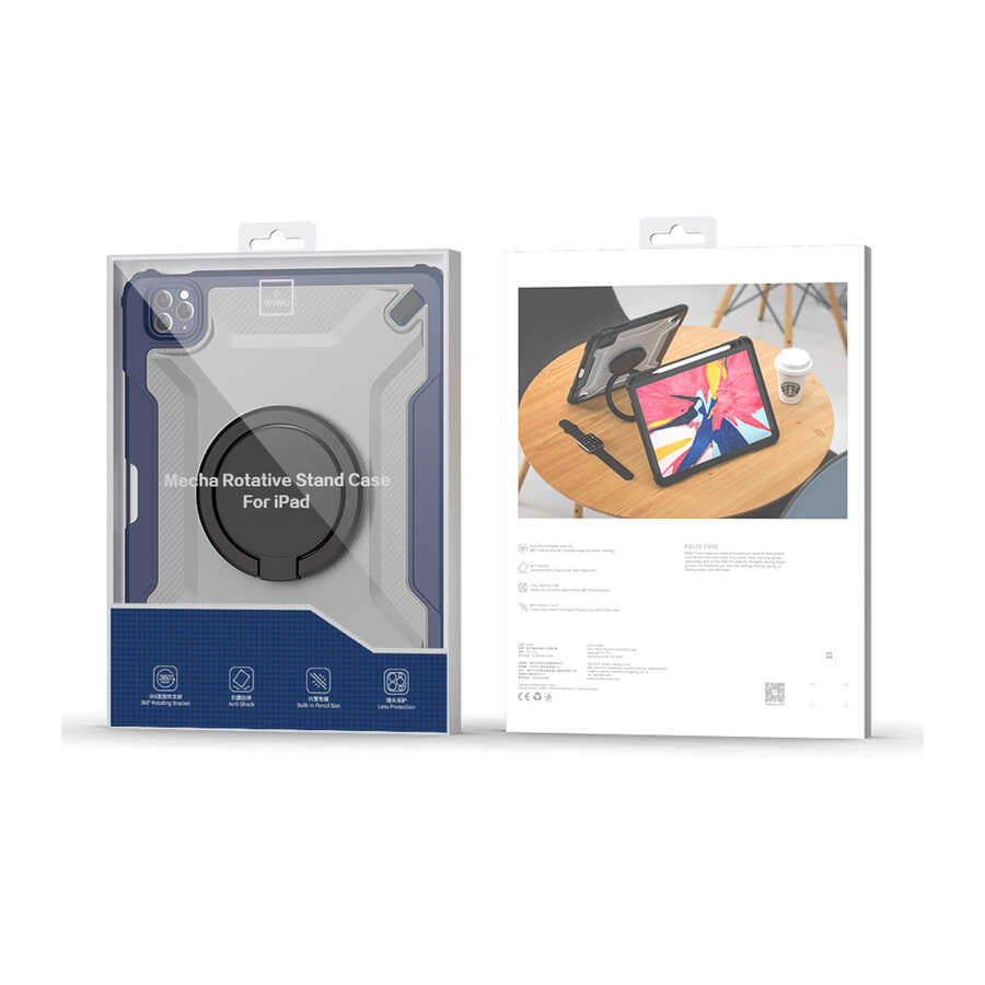 iPad Pro 11 2018 Wiwu Mecha Dönebilen Standlı Tablet Kılıfı