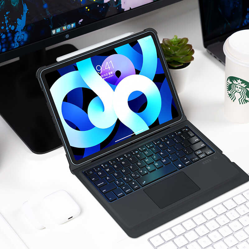 iPad Pro 11 2020 (2.Nesil) Benks Multifunctional Kablosuz Klavyeli Kılıf