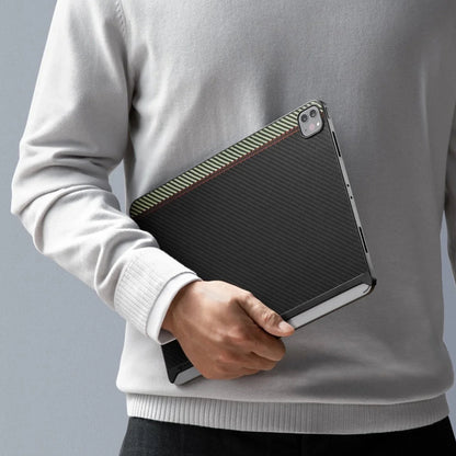 iPad Pro 11 2021 (3.Nesil) Kılıf Aramid Fiber Pitaka Ultra-Slim Classic Serisi Tablet Kapak