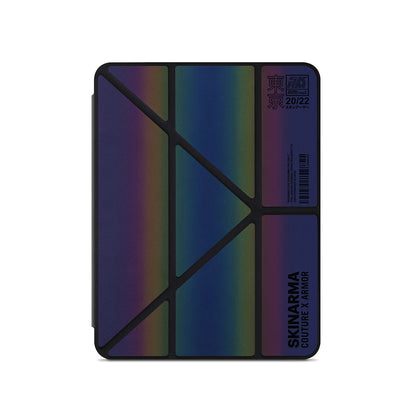 iPad Pro 11 2021 (3.Nesil) Kılıf SkinArma Holografik Tasarımlı Arkası Şeffaf Çıkarılabilir Magnetik Kira Kobai Kılıf