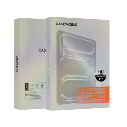 iPad Pro 11 2024 CaseWorld Steel Shield Serisi Temperli Cam Ekran Koruyucu + Uygulama Aparatı