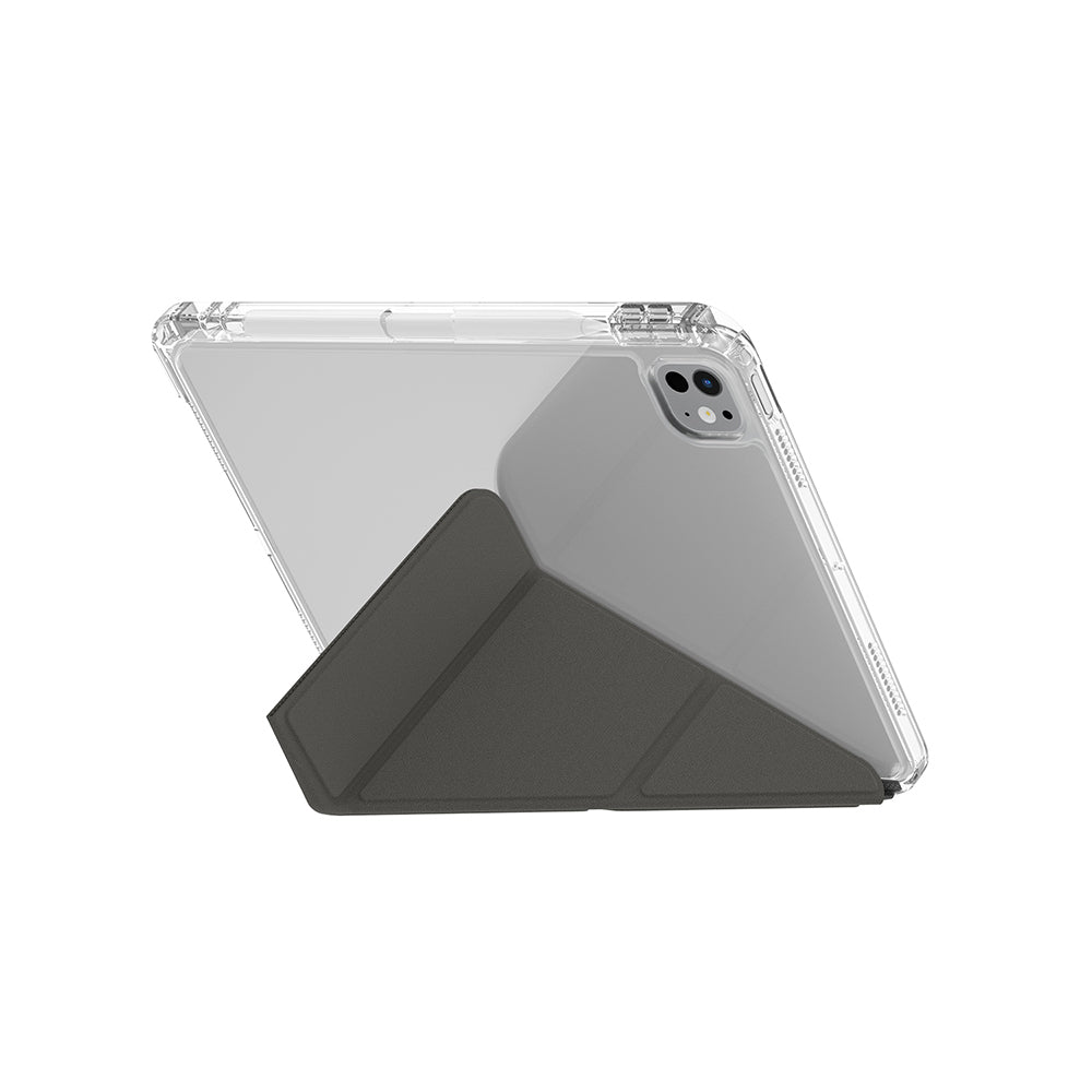iPad Pro 11 2024 Kılıf Skinarma Kalemlikli Arkası Şeffaf Standlı Magnetik Zeta Kılıf
