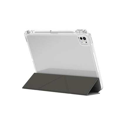 iPad Pro 11 2024 Kılıf Skinarma Kalemlikli Arkası Şeffaf Standlı Magnetik Zeta Kılıf