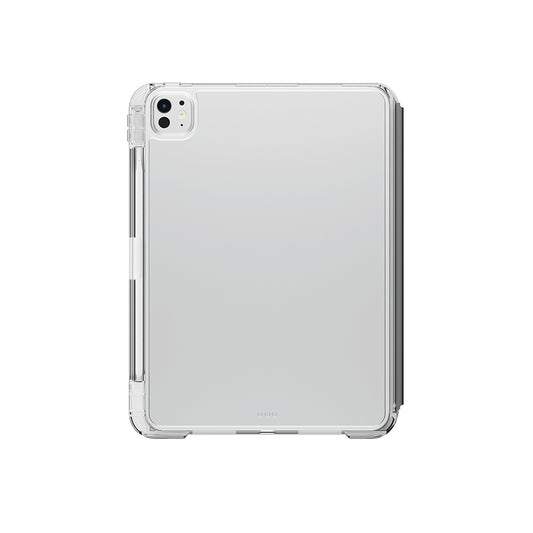 Apple iPad Pro 11 2025 M5 Kılıf Skinarma Kalemlikli Arkası Şeffaf Standlı Magnetik Zeta Kılıf