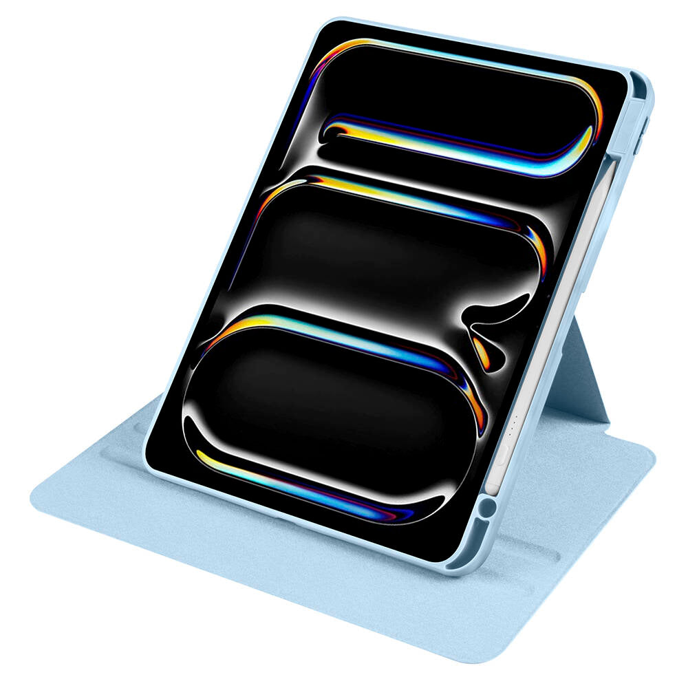 Apple iPad Pro 11 2025 M5 Kılıf Zore Termik Kalem Bölmeli Dönebilen Standlı Kılıf