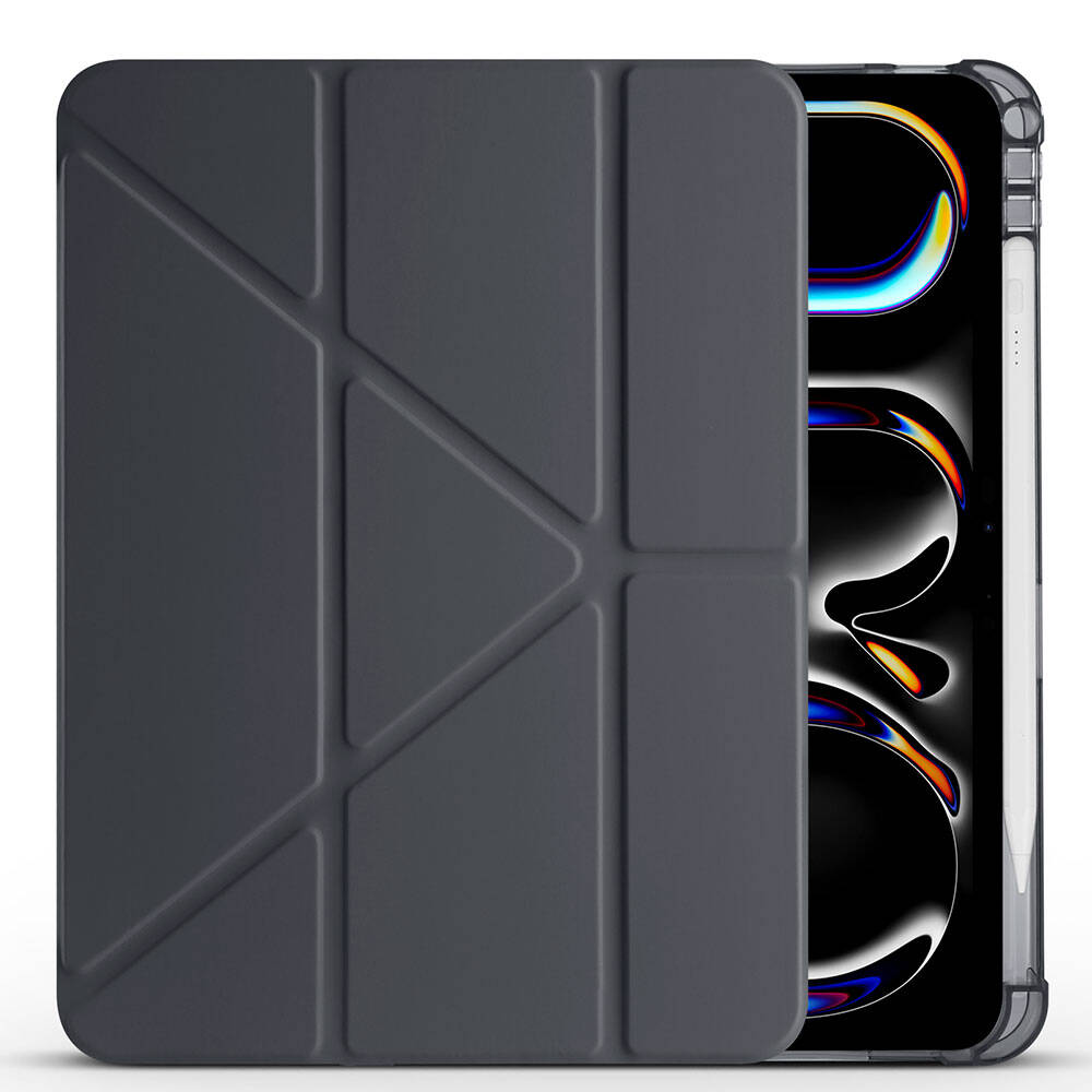 Apple iPad Pro 11 2025 M5 Kılıf Zore Tri Folding Kalem Bölmeli Standlı Kılıf