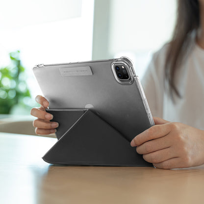 iPad Pro 11 2025 M5 Raptic Clear Folio Airbagli Şeffaf Kapaklı Katlanabilir Standlı Kılıf