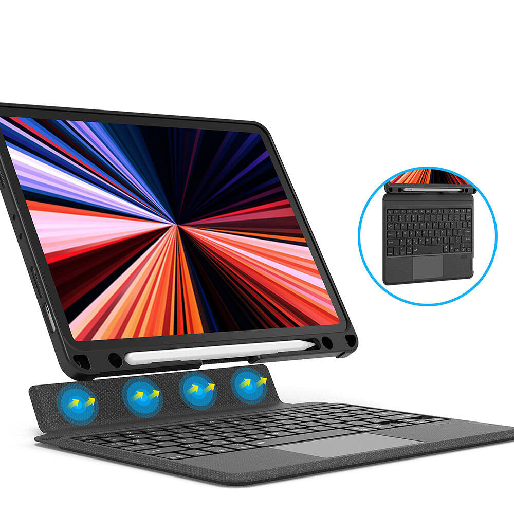 iPad Pro 11 2025 M5 Wiwu Mag Touch Klavyeli Standlı Kılıf