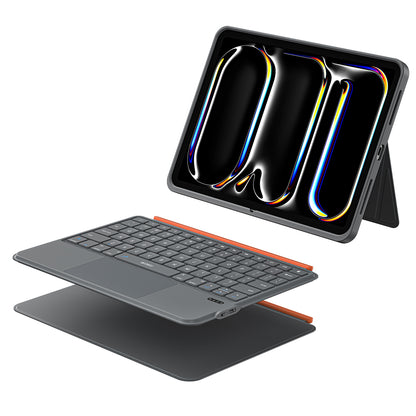 Apple iPad Pro 11.Nesil 2025 Wiwu MK-005 Combo 3in1 Kalem Bölmeli Klavyeli Standlı Kılıf