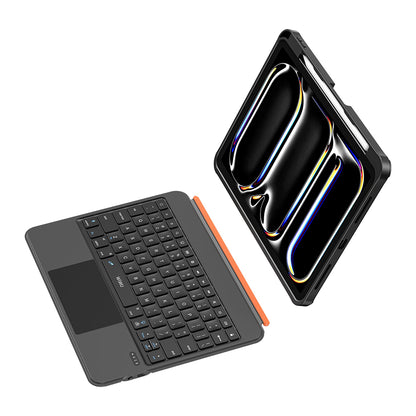 iPad Pro 12.9 2021 (5.Nesil) Wiwu MK-007 Combo Pro Kalem Bölmeli Klavyeli Standlı Kılıf