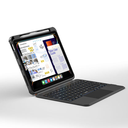 iPad Pro 12.9 2021 (5.Nesil) Wiwu MK-007 Combo Pro Kalem Bölmeli Klavyeli Standlı Kılıf