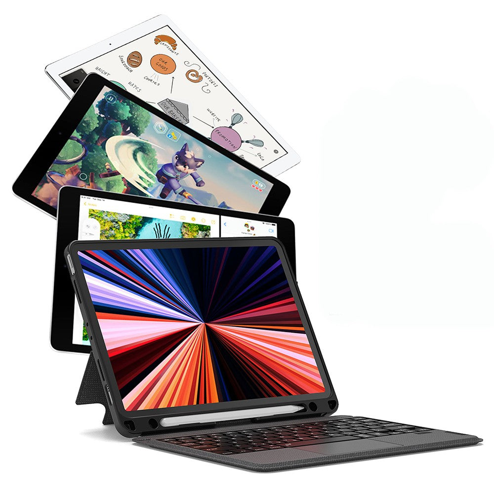 Apple iPad Pro 12.9 2022 M2 Wiwu MagTouch Serisi Gizli Kalem Bölmeli Klavyeli Kılıf