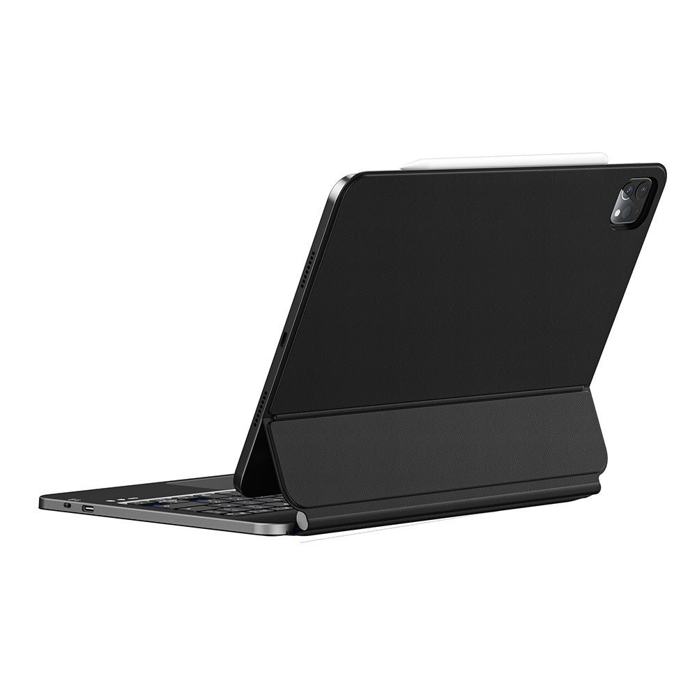 iPad Pro 13 2024 Wiwu MK-003 Gizli Kalem Bölmeli Klavyeli Standlı Kılıf