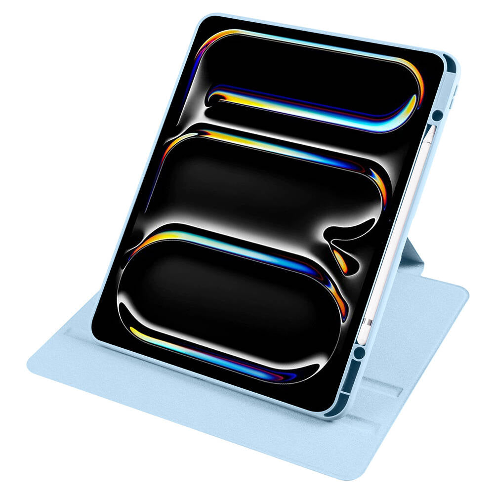 Apple iPad Pro 13 2025 M5 Kılıf Zore Termik Kalem Bölmeli Dönebilen Standlı Kılıf