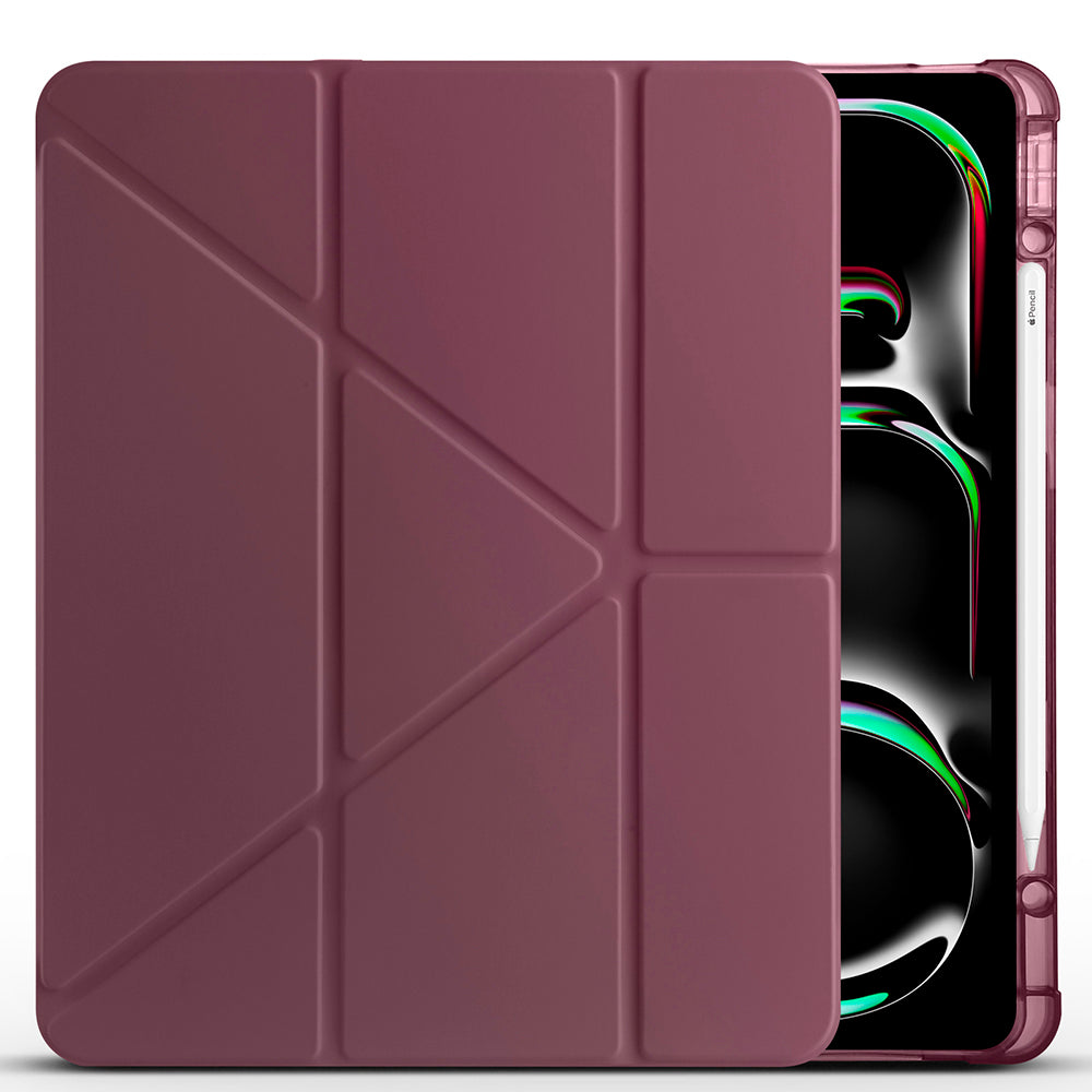 Apple iPad Pro 13 2025 M5 Kılıf Zore Tri Folding Kalem Bölmeli Standlı Kılıf