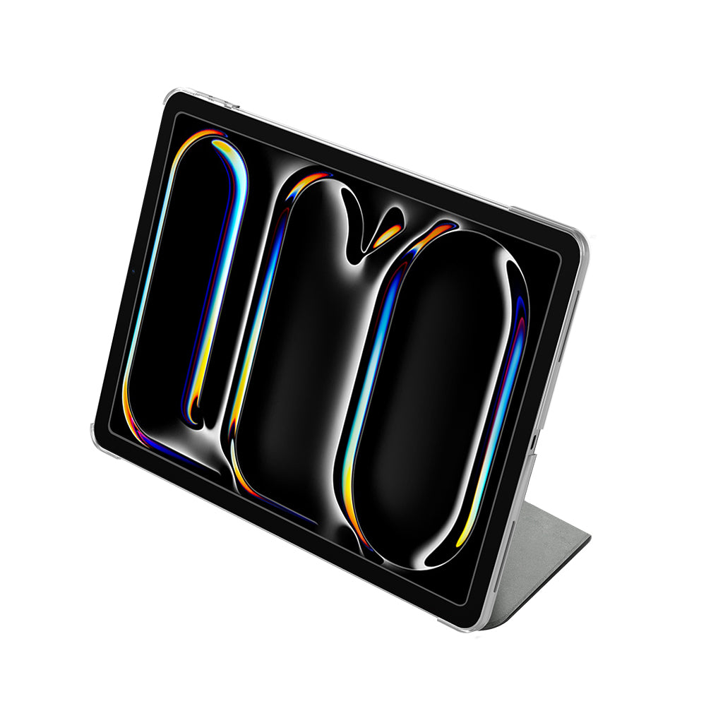 iPad Pro 13 2025 M5 Raptic Clear Folio Airbagli Şeffaf Kapaklı Katlanabilir Standlı Kılıf
