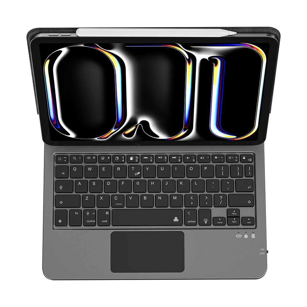 iPad Pro 13 2025 M5 Wiwu MK-003 Gizli Kalem Bölmeli Klavyeli Standlı Kılıf