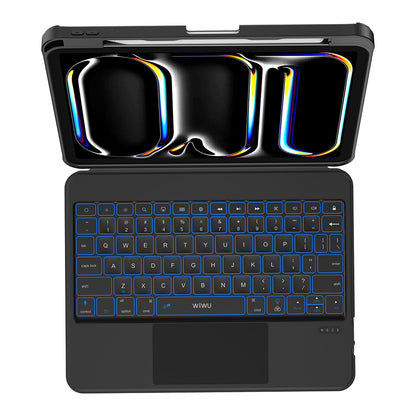 iPad Pro 13 2025 M5 Wiwu MK-007 Combo Pro Kalem Bölmeli Klavyeli Standlı Kılıf