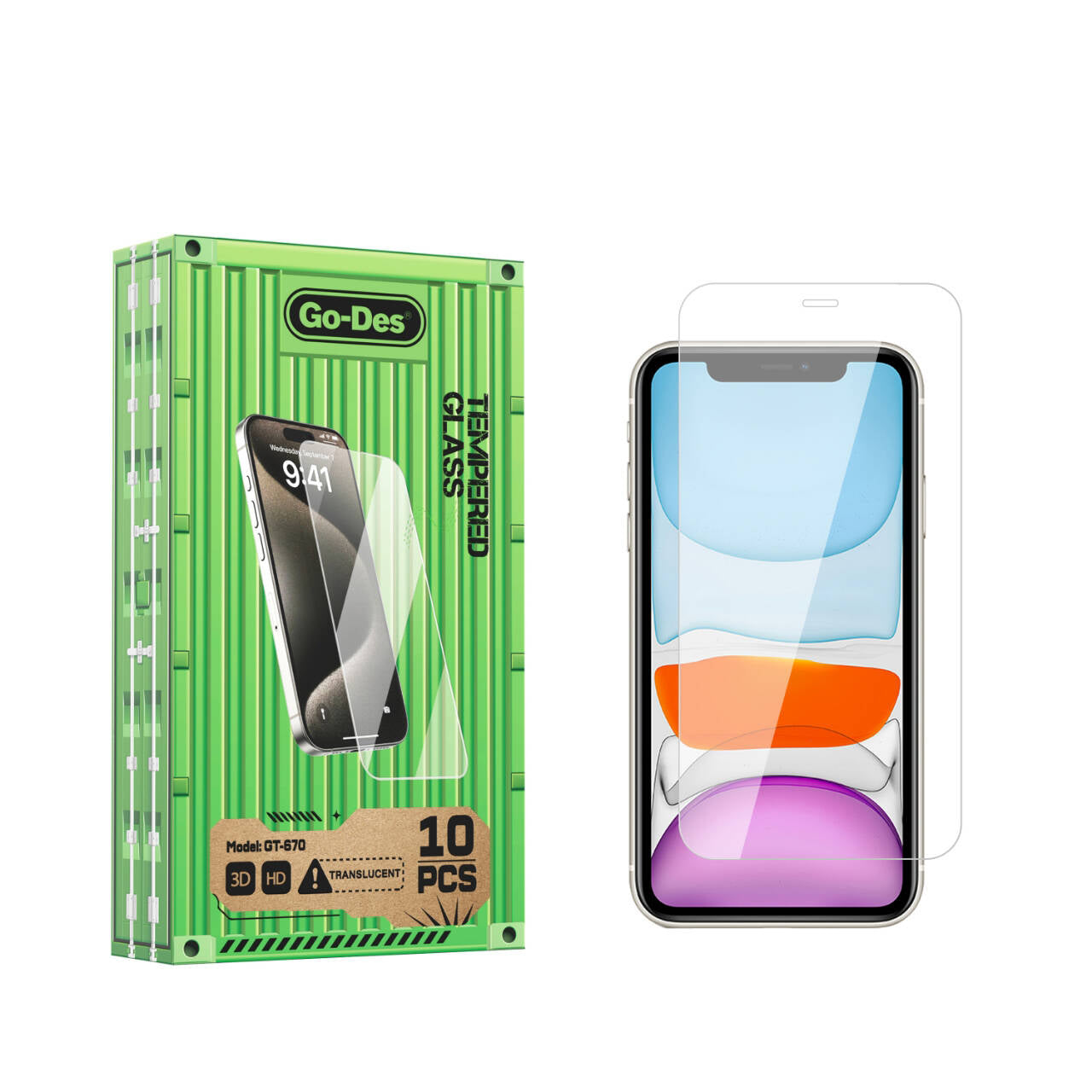 iPhone 11 Go Des Parmak İzi Bırakmayan 9H Oleofobik Bom Glass Ekran Koruyucu