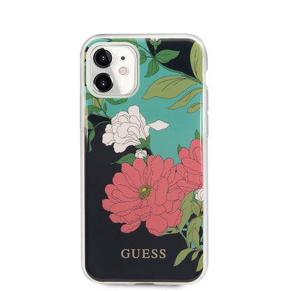 iPhone 11 Kılıf GUESS Çiçek Desenli Tasarım Kapak