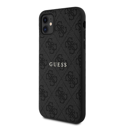 iPhone 11 Kılıf Guess Orjinal Lisanslı 4G Desen Yazı Logolu Kapak