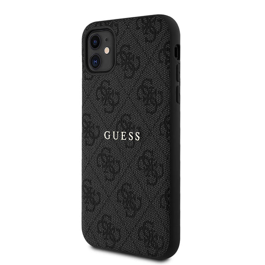 iPhone 11 Kılıf Guess Orjinal Lisanslı 4G Desen Yazı Logolu Kapak