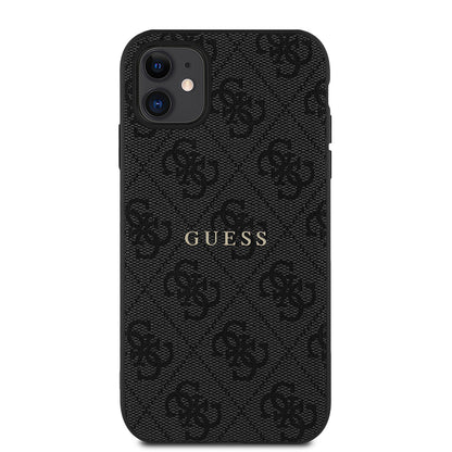 iPhone 11 Kılıf Guess Orjinal Lisanslı 4G Desen Yazı Logolu Kapak