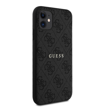 iPhone 11 Kılıf Guess Orjinal Lisanslı 4G Desen Yazı Logolu Kapak