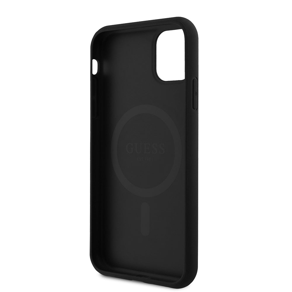 iPhone 11 Kılıf Guess Orjinal Lisanslı 4G Desen Yazı Logolu Kapak