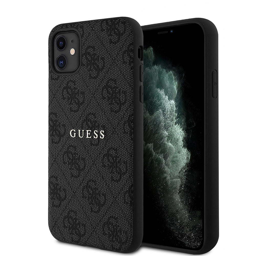 iPhone 11 Kılıf Guess Orjinal Lisanslı 4G Desen Yazı Logolu Kapak