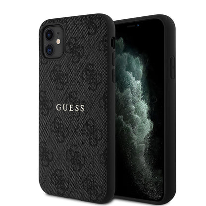 iPhone 11 Kılıf Guess Orjinal Lisanslı 4G Desen Yazı Logolu Kapak