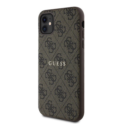 iPhone 11 Kılıf Guess Orjinal Lisanslı 4G Desen Yazı Logolu Kapak