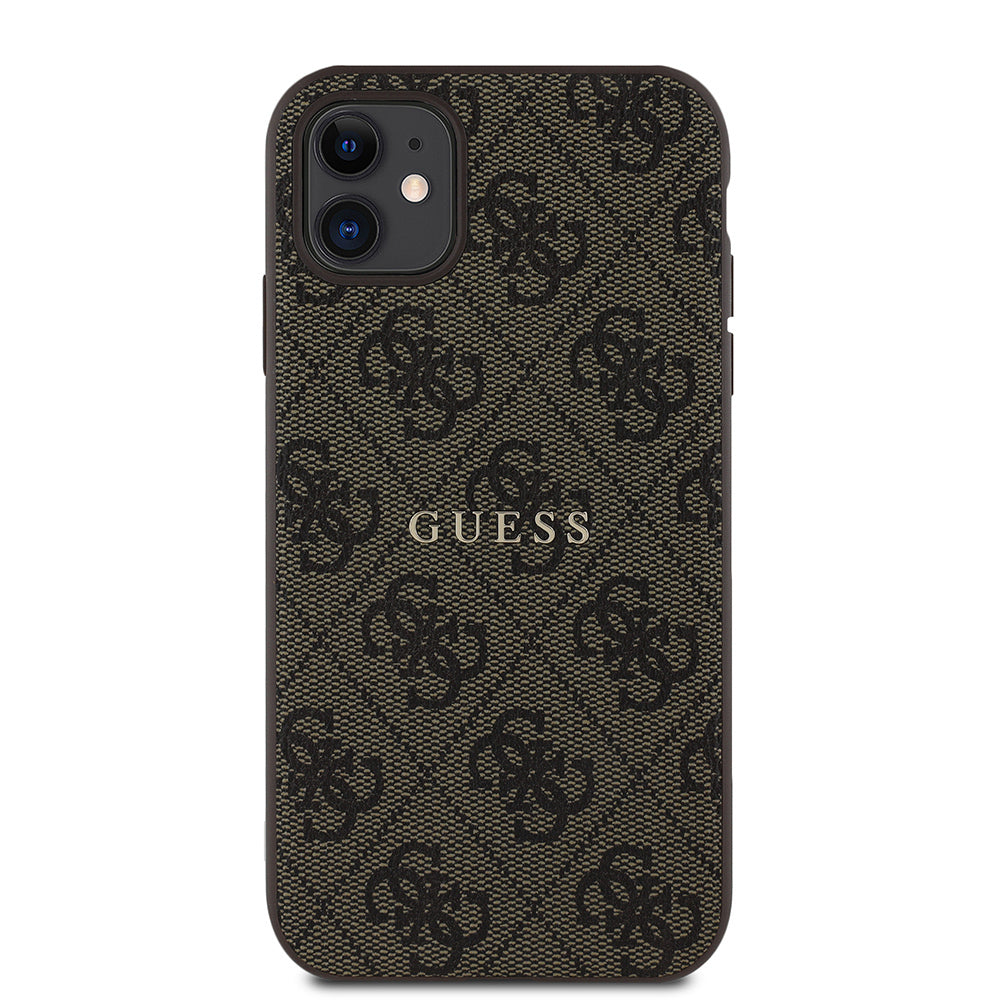 iPhone 11 Kılıf Guess Orjinal Lisanslı 4G Desen Yazı Logolu Kapak