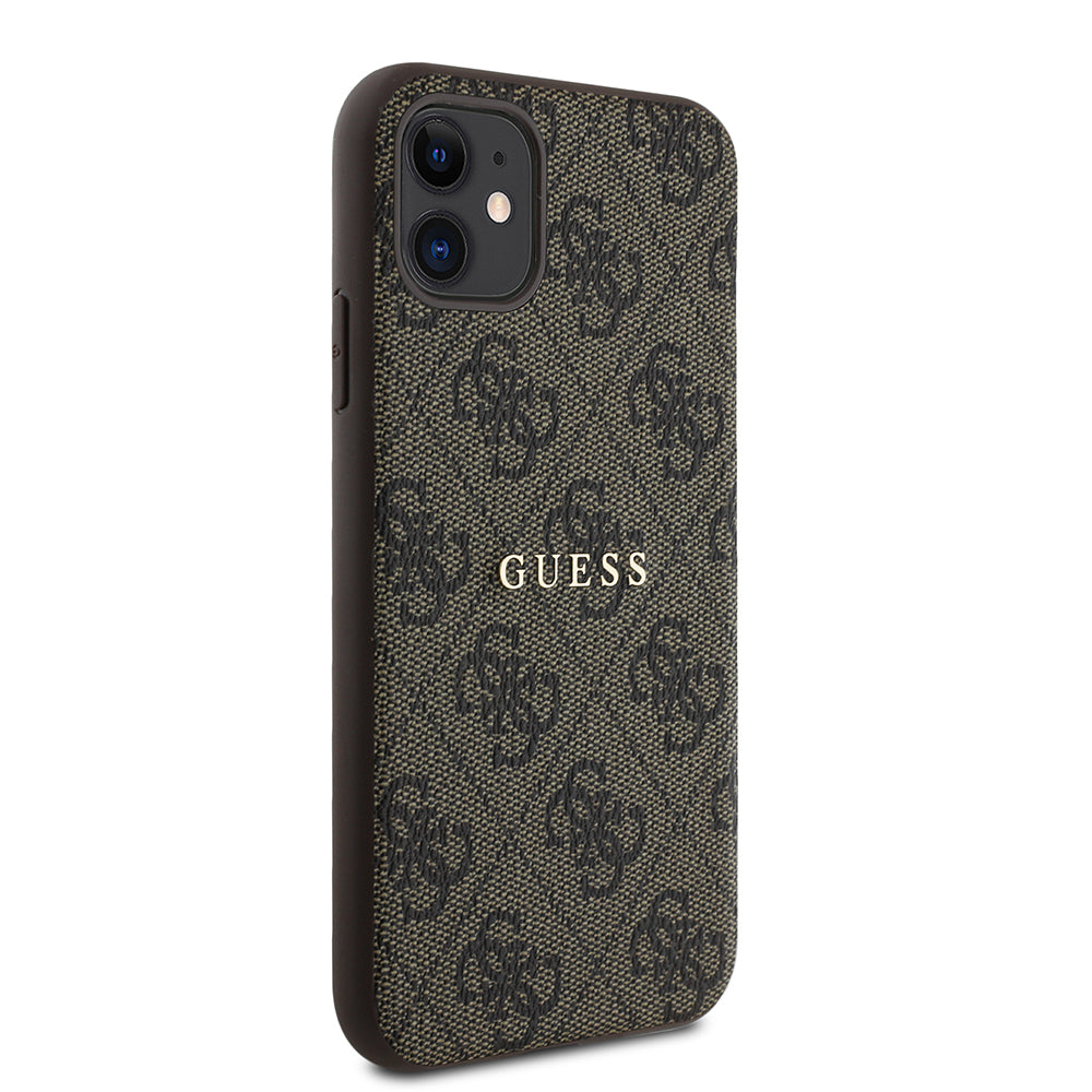 iPhone 11 Kılıf Guess Orjinal Lisanslı 4G Desen Yazı Logolu Kapak