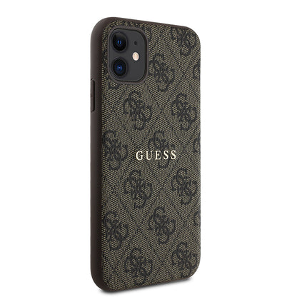 iPhone 11 Kılıf Guess Orjinal Lisanslı 4G Desen Yazı Logolu Kapak