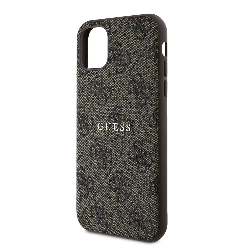 iPhone 11 Kılıf Guess Orjinal Lisanslı 4G Desen Yazı Logolu Kapak