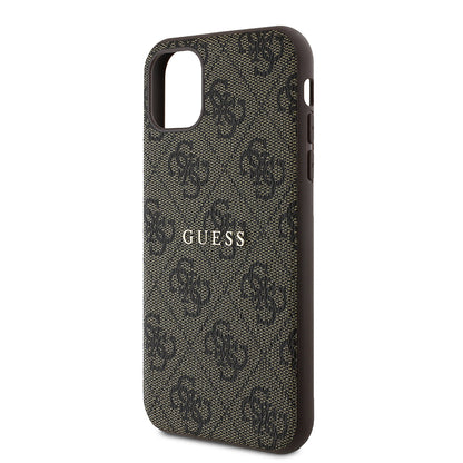 iPhone 11 Kılıf Guess Orjinal Lisanslı 4G Desen Yazı Logolu Kapak
