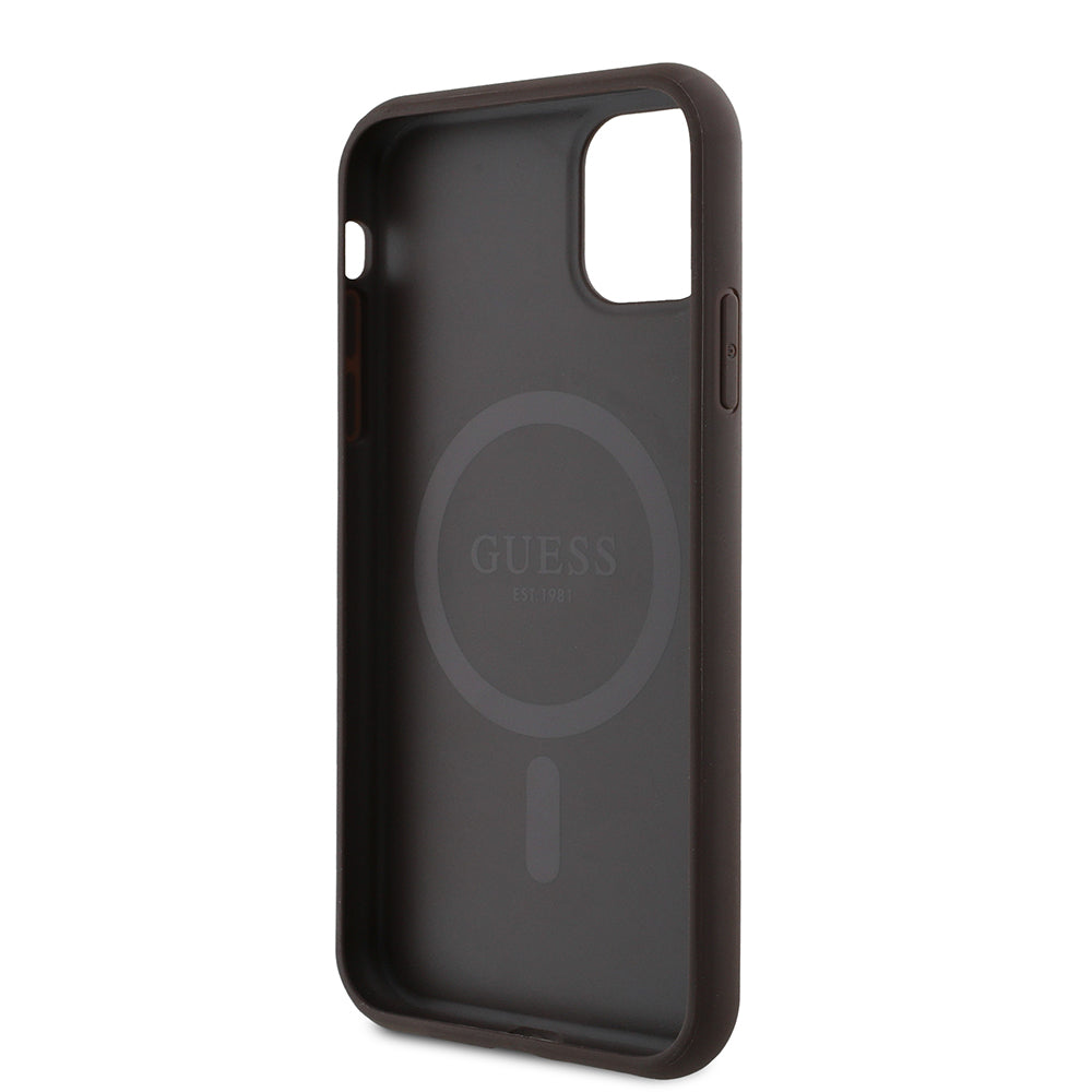 iPhone 11 Kılıf Guess Orjinal Lisanslı 4G Desen Yazı Logolu Kapak